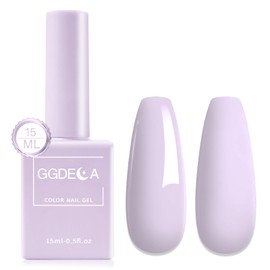 GGDECA 15ml Light Purple Gel Nail Polish, 1Pcs lavender Gel polish, Lilac Nail Polish Gel, High Gloss U V Soak Off Nail Gel Polish, DIY Sparkle French Manicure Salon