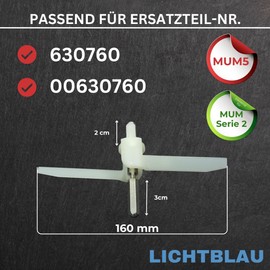 LICHTBLAU Impeller 630760 for Bosch Food Processor MUM5 I MUM Series 2 I Continuous Shredder Replacement Part Suitable for MUZ5DS MUZ5VL Veggie Love 00630760
