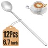 12 Pcs Teaspoons Set, 6.7 Inch Tea Spoons Long Handle,