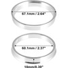 Unifizz 4pcs 67.1 to 60.1 mm Aluminium Alloy Car Hub