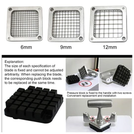 Pssopp Potato Cutter Blade, Easy to Clean, Commercial Effort Saving Manual French Fries Cutting Machine Blade for Carrots for Salad (12 mm)