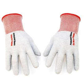 CARTINTS 2 Pairs Anti-Static Work Gloves, Carbon Fiber Car Wrap Gloves for Electronic Device Repair Professionals, the Application of Vinyl Wrap, Window Tint, Touchscreen Gloves, Breathable & Durable