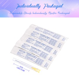 SHAOTONG 20 Gauge 1 Inch Luer Lock Accessories Disposable Lab Supplies, Pack of 100