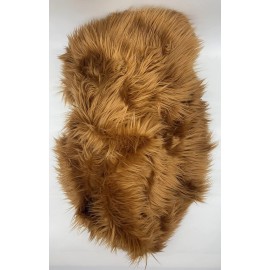 Unbranded Light Brown Mohair Shaggy Faux Fur Fabric By The Yard ( Long Pile ) 60" Wide - 1/2 Yard