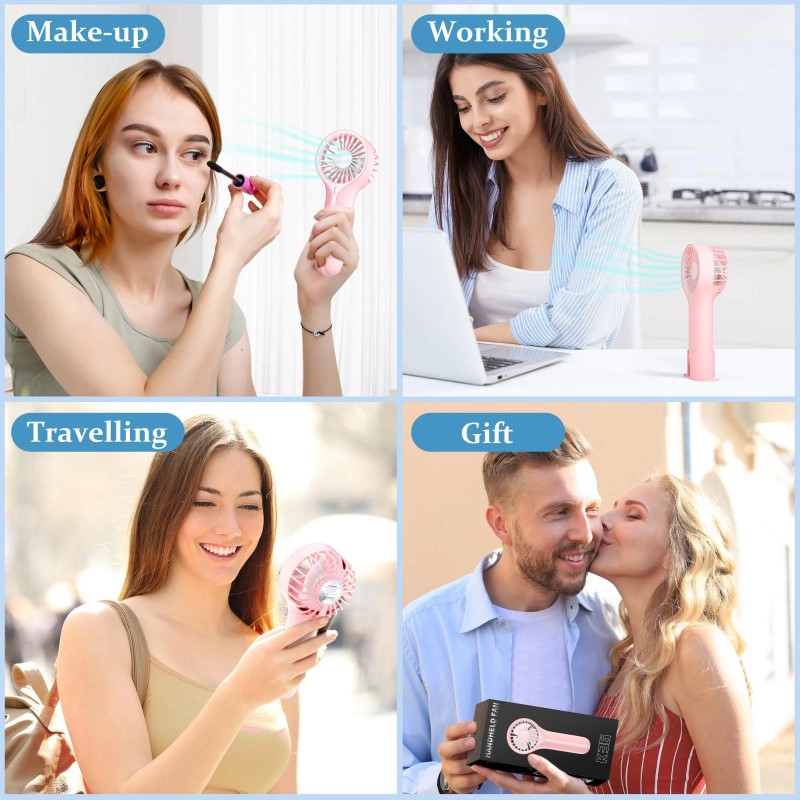 k36 Mini Personal Fan Handheld, Small Portable Handheld Fan, Battery