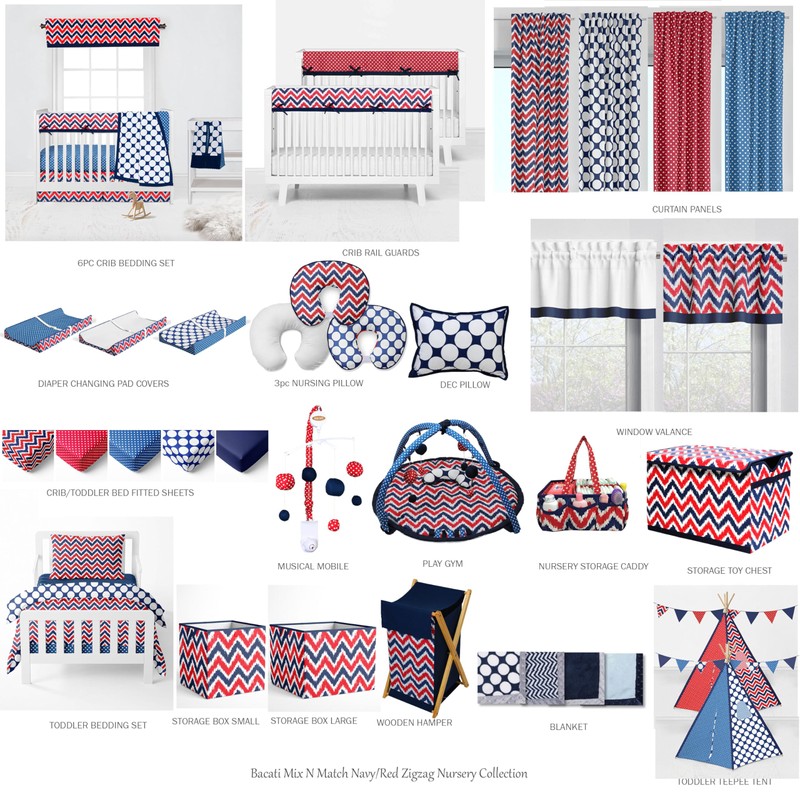 Bacati - Single Light Filtering Curtain Panel Mix N Match