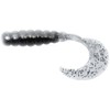 Big Bite Baits FG212 Fat Grub, Black and Silver Glitter