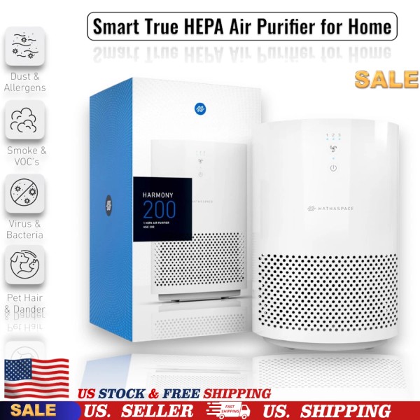 Hathaspace Smart True HEPA Home Air Purifier Small Air Cleaner