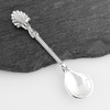 Sterling Silver Seashell Handle Salt Spoon or Mustard Spoon