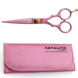 Professional Pink Hair Scissors, Hairdressing Scissors for All Hair Cutting, 5.5 inch (14 cm) - Pink Presentation Case