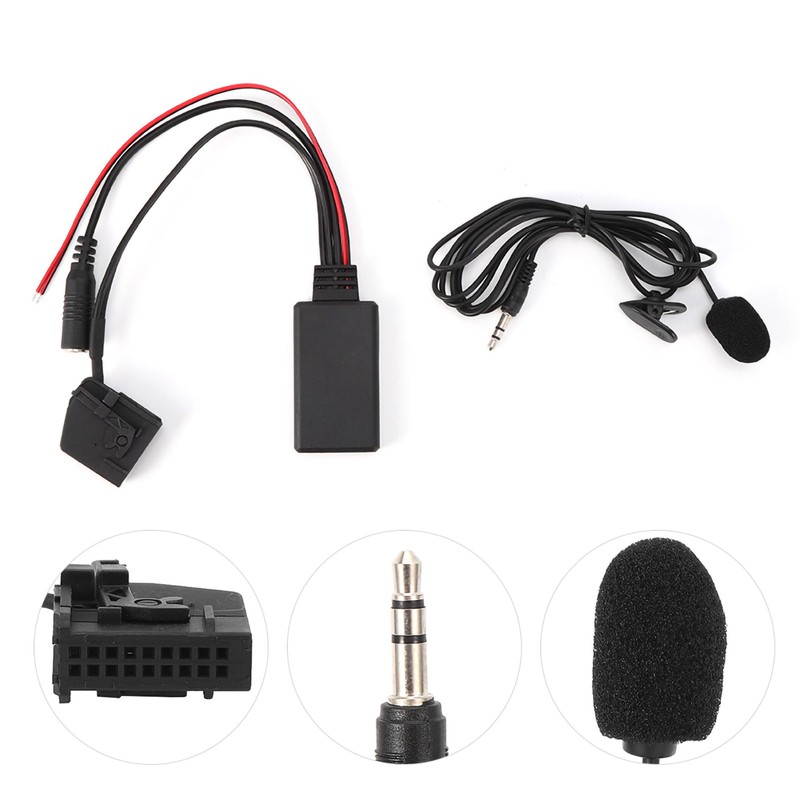 18Pin Bluetooth AUX Cable Adapter Car Microphone Fit for Benz