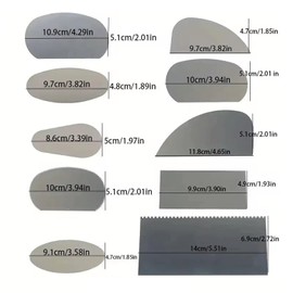 20PCS Stainless Steel Pottery Tools Clay Sculpting Tool Pottery Ribs Serrated Scraper Crafts Tool Pottery Trimming Tools Ceramic Tools Sculpture Modeling Cutter Scraper Ceramics Sculpting Tools