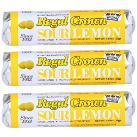 Regal Crown Sour Lemon Classic (3 Rolls) Old Fashion Hard Candy