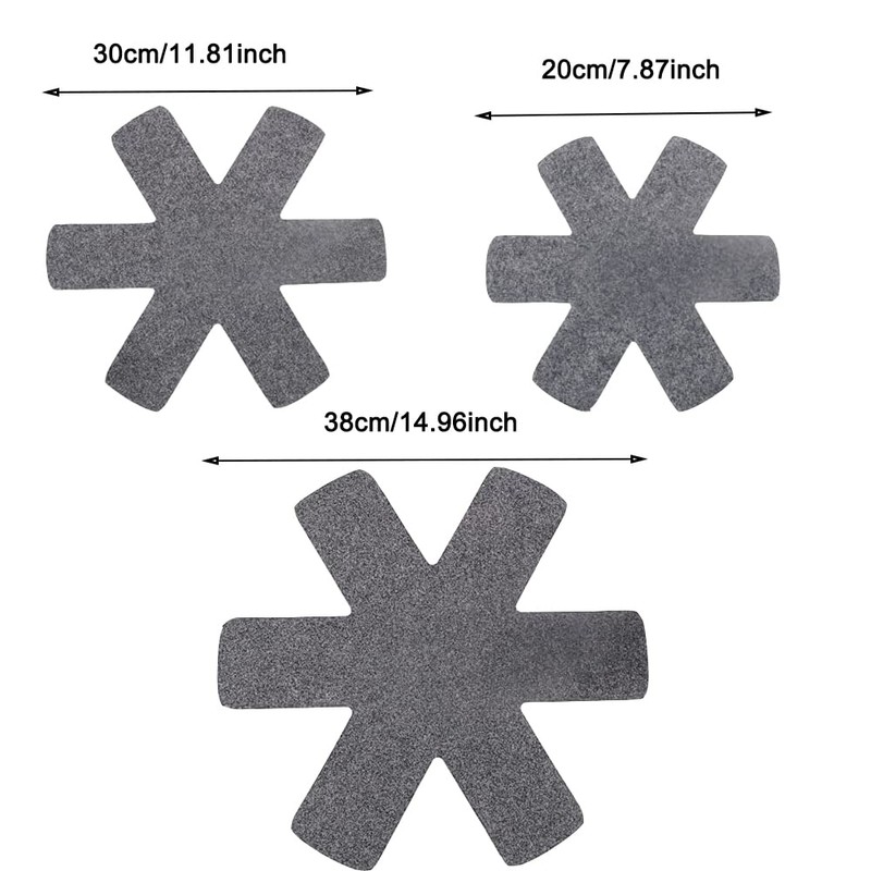 Pan Protectors Pot Divider Pads for Separating Pots and Pans,