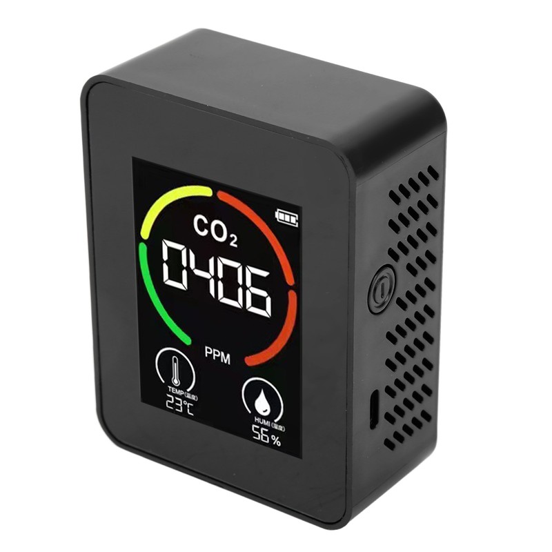 CO2 Detector Air Quality Monitor TVOC Tester USB Charging Thermometer