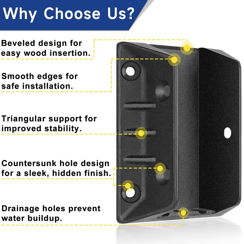 Steel DN Mate 6 Pack ADC-12 Aluminum Deck Railing Bracket