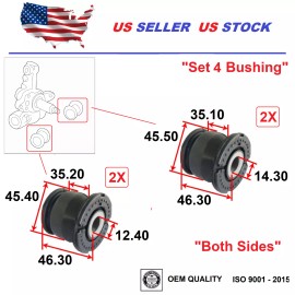 2M PLASTIC Rear Lower Knuckle Bushing Set (6) For Honda CIVIC 01-05 CRV 02-06 ELEMENT 03-06