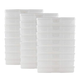 novelinks novelinks Photo Case 4" x 6" Photo Storage Boxes - Photo Organizer Cases Photo Keeper Picture Storage Containers Box for Photos - 24 PACK (Clear)