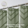 Chyhomenyc Chevron Extra Long Light Sage Green Boho Shower Curtain