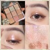 9 colours glitter eyeshadow palette, gold white pink palette, natural,