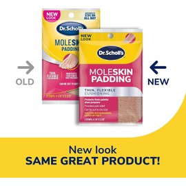 Dr. Scholl's Moleskin Padding Strips, 3 Count (Pack of 6)