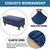 Lussenwert Ottoman Cover Rectangle, Stretch Jacquard Storage Bench Cover Removable