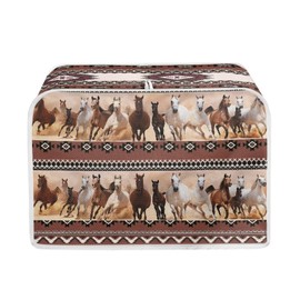 ZFRXIGN Boho Horse Toaster Cover 2 Slice Toaster Dust Cover Small Appliance Covers Toaster Oven Cover Dust Cover Kitchen Decorative Protector for Women Gifts Tribal Aztec
