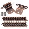 50 Pack (25 Pairs) 3/8 Inch Inset Hinges Oil Rubbed