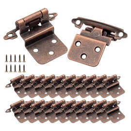 50 Pack (25 Pairs) 3/8 Inch Inset Hinges Oil Rubbed Bronze Self Close