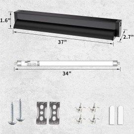 T5 UVB 5.0 Fluorescent Tube 8W UVA UVB Reptile Light Bulb Lighting Combo Kit - 10.0, 39W