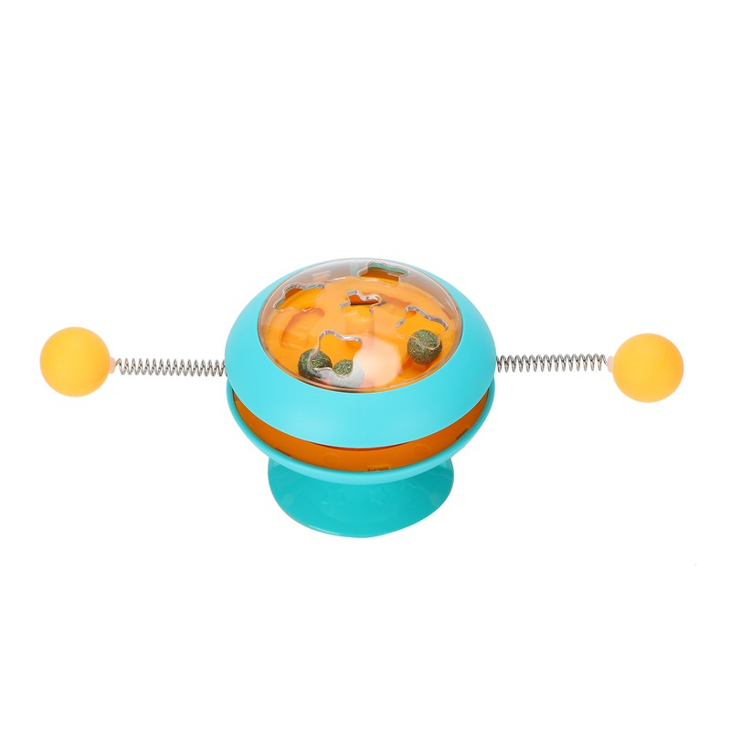 Windmill Spring Interactive Cat Catnip Toy Funny Cat Turntable Teasing