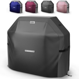 LIBZAKI Grill Cover 420D Waterproof, Weather Resistant, Rip-Proof, Anti-UV, Fade Resistant,Gas Grill Cover for Weber,Char Broil,Nexgrill Grills, etc.72 inches-Black