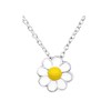 Daisy Flower Necklace and Pendant - Sterling Silver