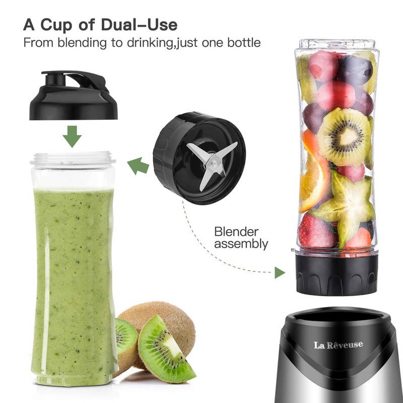 La Reveuse Smoothies Blender Personal Size 300 Watts with 18