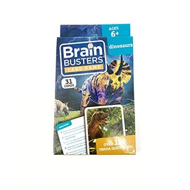 Brain Busters Card Game with Over 150 Trivia Questions Educational Flash Cards (Dinosaurs)