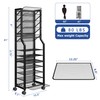 Simple Trending 12 Tier Rolling File Cart,Desk File Organizer with