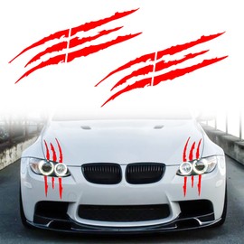 XTRAYXRAY Claw Marks Decal Sticker Car Styling Car Decal Funny Window Bumper Decal Sticker Suitable for Cars, Trucks 2Pcs (Red)