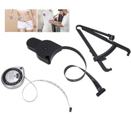 ZJchao Calibre de Grasa Corporal Cinta métrica y Regla de medición de Cintura para el Cuerpo para medir con precisión el IMC Fold de la Piel Estado físico y pérdida de Peso, centímetro