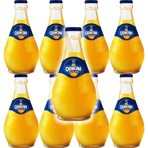 Orangina Sparkling Citrus Beverage with Pulp, 8.5 Fl Oz Glass