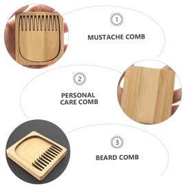 Beavorty 1pc Beard Comb Rounded Tips for Gentle Grooming Static Pocket Hair Brush for Men Face Care and Beard Styling for Travel and Daily Use
