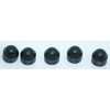 M6-10mm 20 PCS Black Plastic Dome Hex Head Bolt Nut