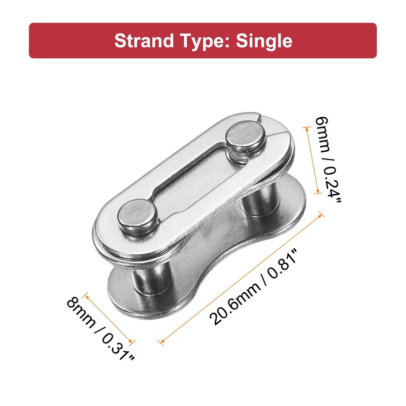 sourcing map 4pcs Bicycle Missing Link Half-Link Reusable Steel Bicycle