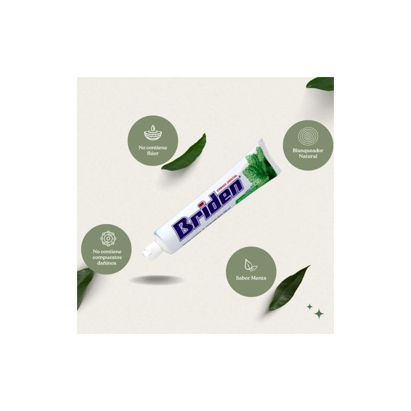 CREMA DENTAL SIN FLÚOR BRIDEN PAQ.3 PIEZAS DE 100 ML
