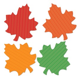 Beistle 24-Pack Fr Tissue Autumn Leaves Decorative Cut-Outs, 5-Inch