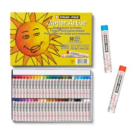 Sakura Cray-Pas Junior Artist Oil Pastels, Assorted Colors, Set of 50