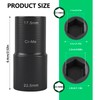 17.5mm & 22.5mm Double Head Wheel Nut Socket,1/2" Drive Impact