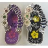 Metal Note Clip Slipper Magnet Hawaiian Design Set of 2