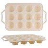 Velicber 2 Pack Silicone Muffin Pan with Metal Reinforced Frame,