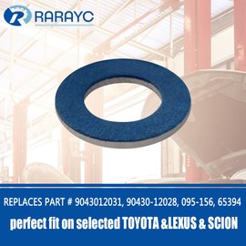 (100Pcs) Oil Drain Plug Gaskets Replacement for TOYOTA LEXUS SCION Crush Washer Seals Replaces# 9043012031 Aluminum