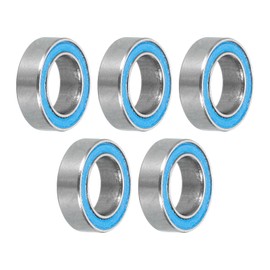 sourcing map 5pcs MR106-2RS Miniature Deep Groove Ball Bearings 6x10x3mm Double Sealed Bearings for Electric Motor, Home Appliances, Garden Machinery, P6 (ABEC 3)